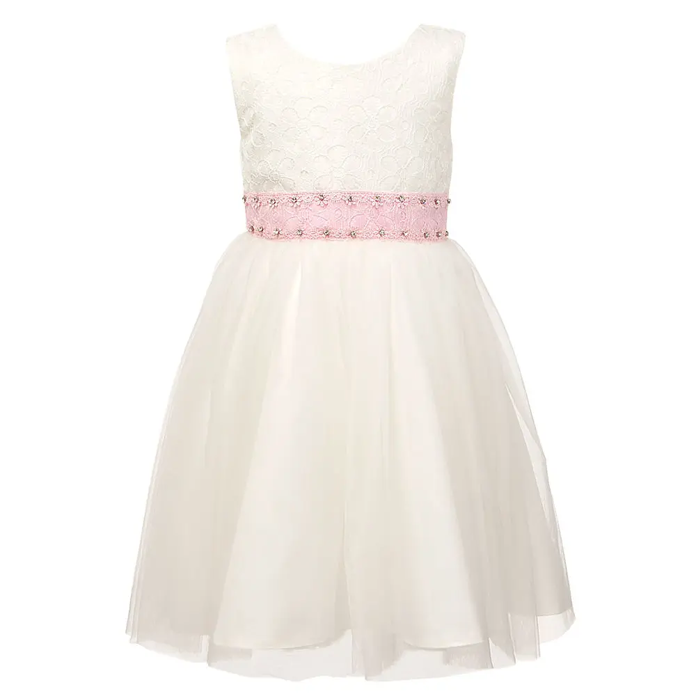 Распродажа! Платья для девочек держащих букет невесты белого цвета без рукавов