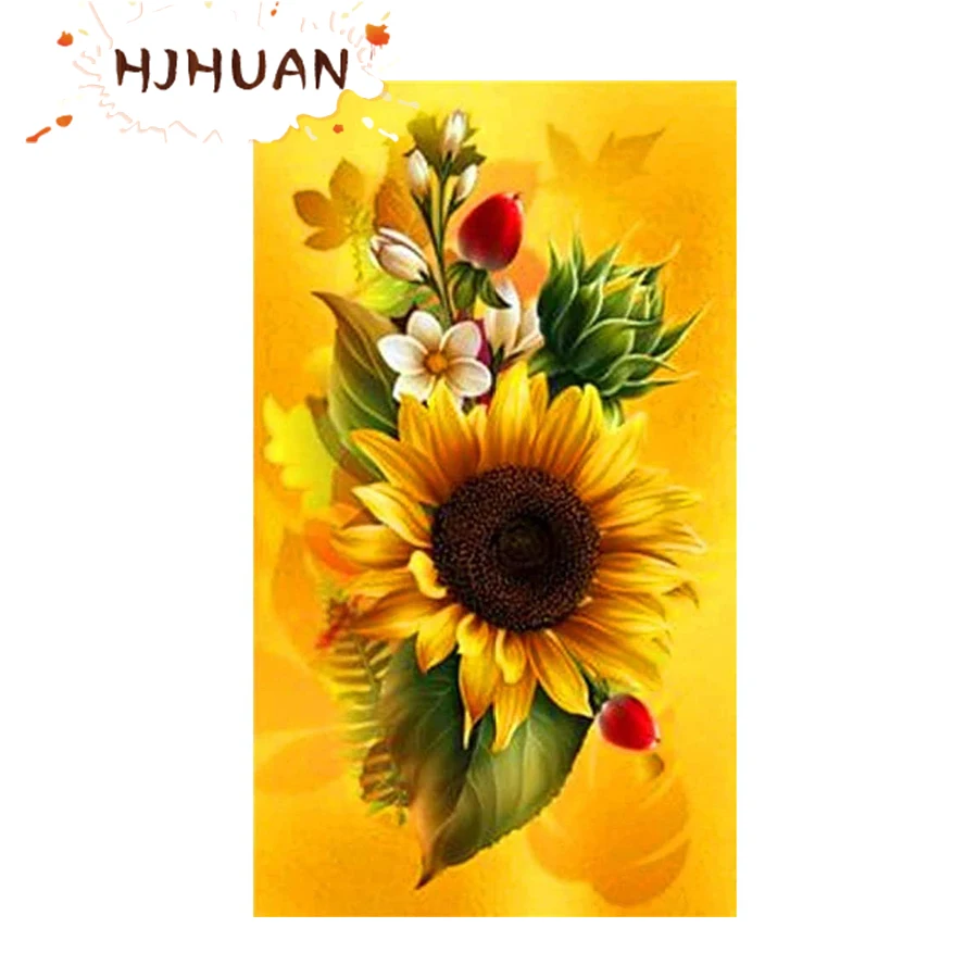 

5D Diy Diamond Painting sunflower Full Round Square Drill Rhinestone Mosaic Wall Art kit Picture Home Decoration Birthday Gift