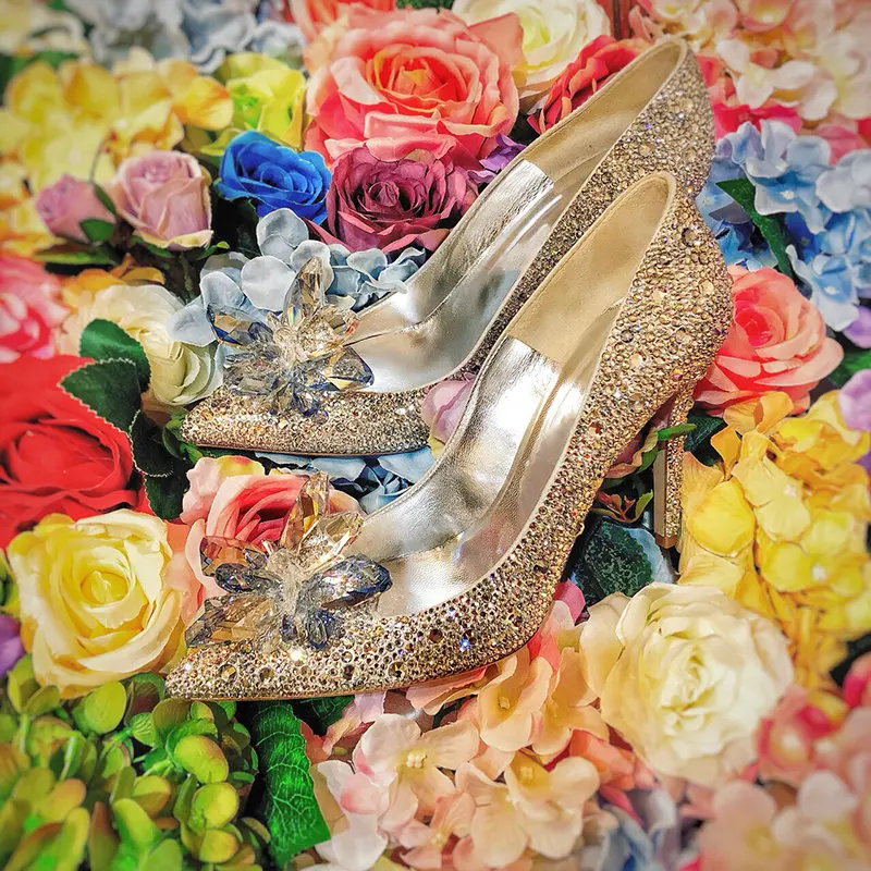 Новинка 2020 Свадебная женская обувь с кристаллами | Обувь