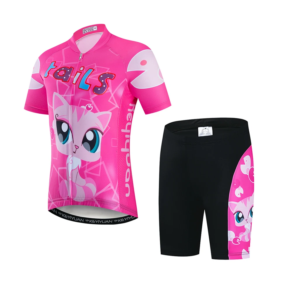 KEYIYUAN-Conjunto de ropa de Ciclismo para niños y niñas, Jersey y pantalones...