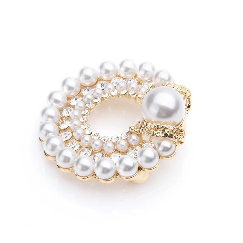 Wuli & baby жемчужные круглые броши в форме цветка женская свадебная брошь булавки