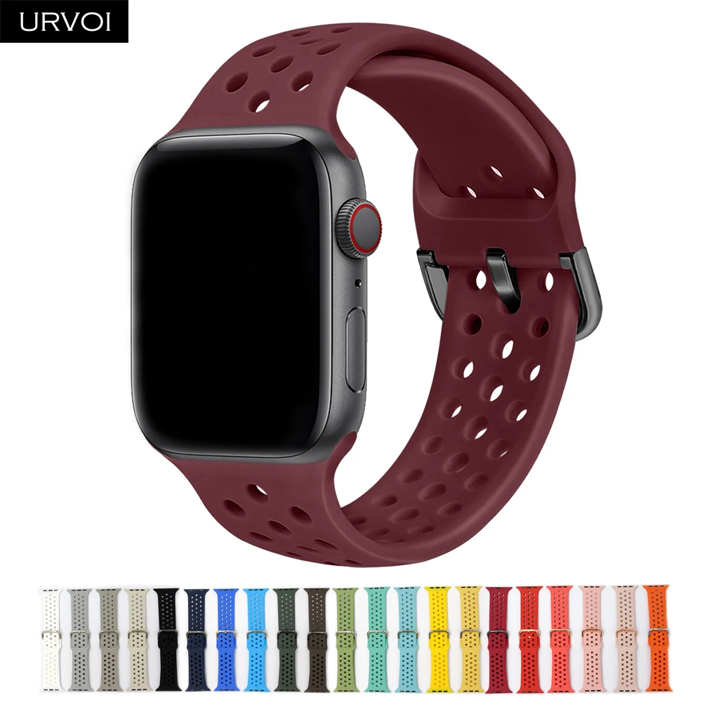 Ремешок спортивный URVOI для Apple Watch ultra series 8/7/6/5/4/SE силиконовый браслет iWatch