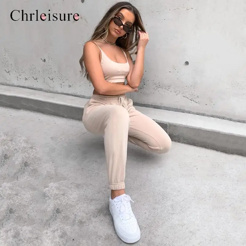

Casual Sports Jogging Pants Woman New Lace-Up Harem Sweatpants Women Pure Color Outdoor Streetwear Joggers Femme Pantalon
