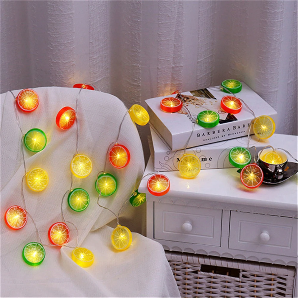 

Led String Lights Fairy Lemon slices Lamp Holiday Lighting Garland Battery USB Operated Indoor For Christmas Wedding Decoration