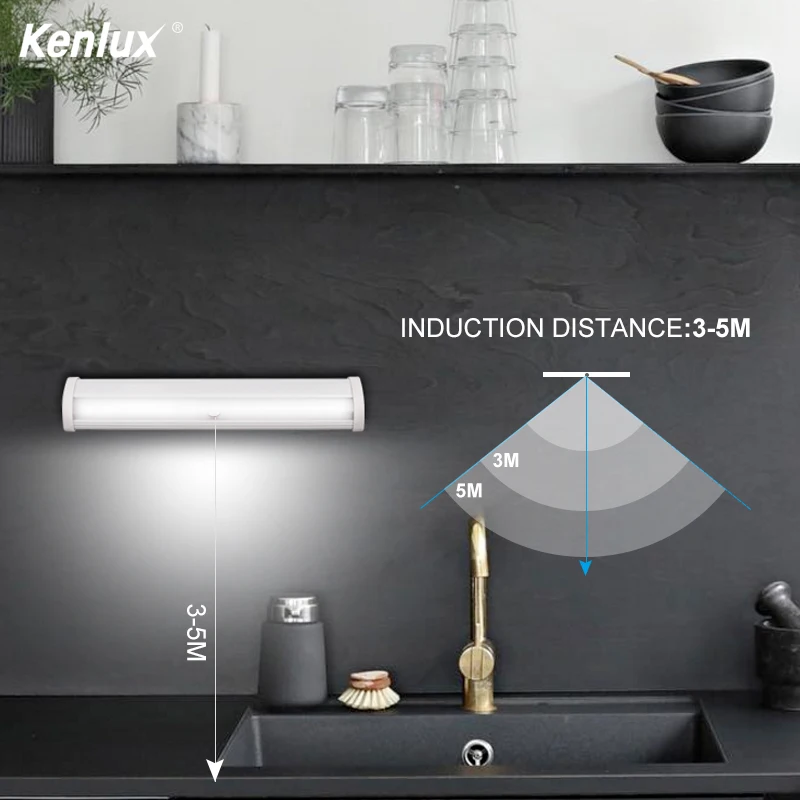 Беспроводная лампа СВЕТОДИОДНАЯ подсветка под шкаф с пассивным инфракрасным