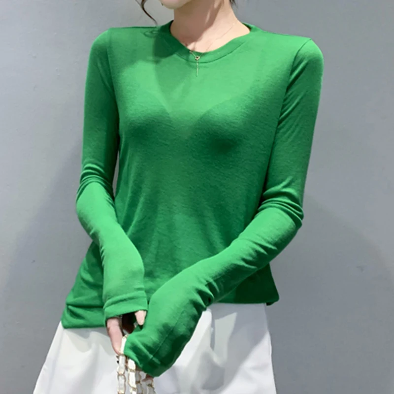 Poleras Mujer Новая Черная Женская футболка с круглым вырезом весенняя одежда для