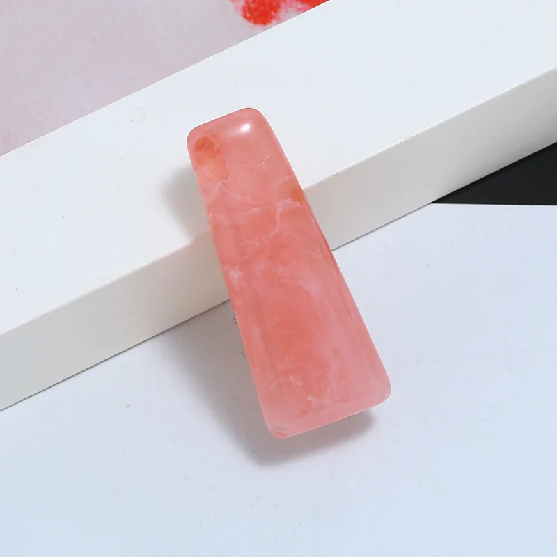 Заколка для волос женская маленькая прямоугольная милый зажим из ацетата с