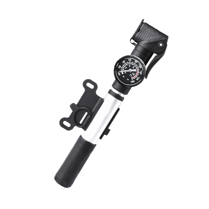 

Велосипедный насос с манометром Schrader Presta, миниатюрный портативный велосипедный насос с колесами для баскетбола, подходит для горного велос...