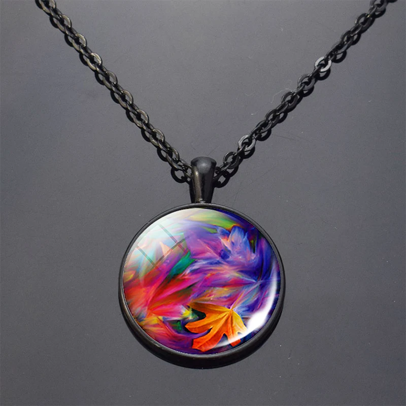 Ожерелье с подвеской в виде кленового листа ювелирное изделие для влюбленных