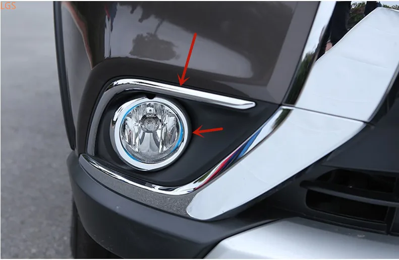 

Для Mitsubishi Outlander 2016-2019 ABS Хромированная передняя и задняя Противотуманные фары декоративная рамка Защита от царапин автомобильные аксессуары