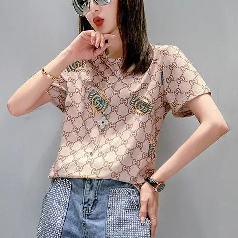 

Women's T-shirt short sleeve top summer new slim T-shirt printing