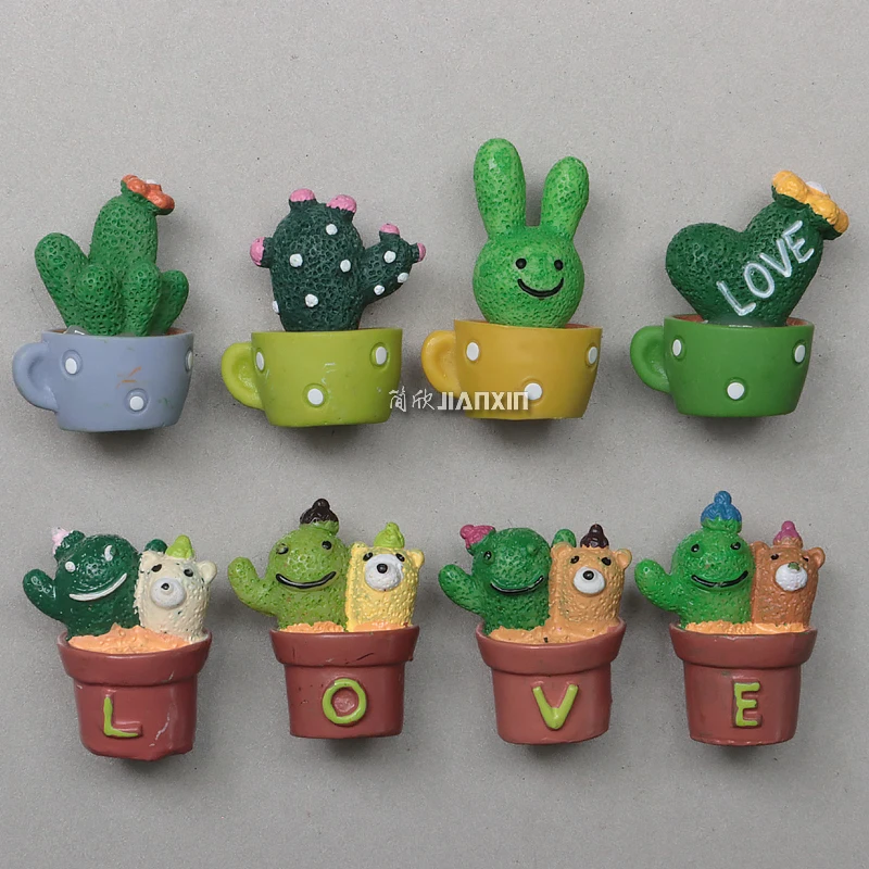 

Green plant cactus succulent refrigerator sticker magnetic stickers refrigerator stickers decorative magnetic sticker