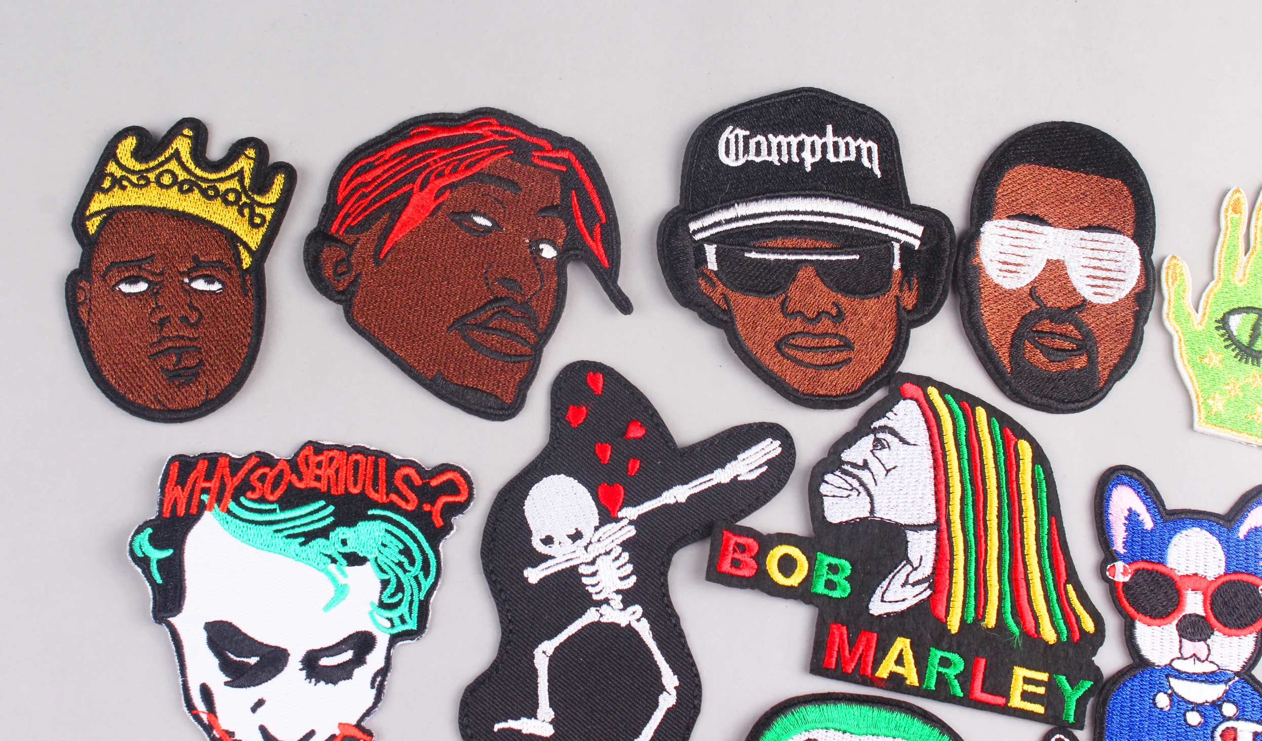 Железные наклейки для одежды нашивки аппликации глажки в стиле панк Череп рок