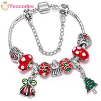 original red glamorous beaded exotic winter christmas theme brand bracelet ladies childrens party high jewelry christmas gift