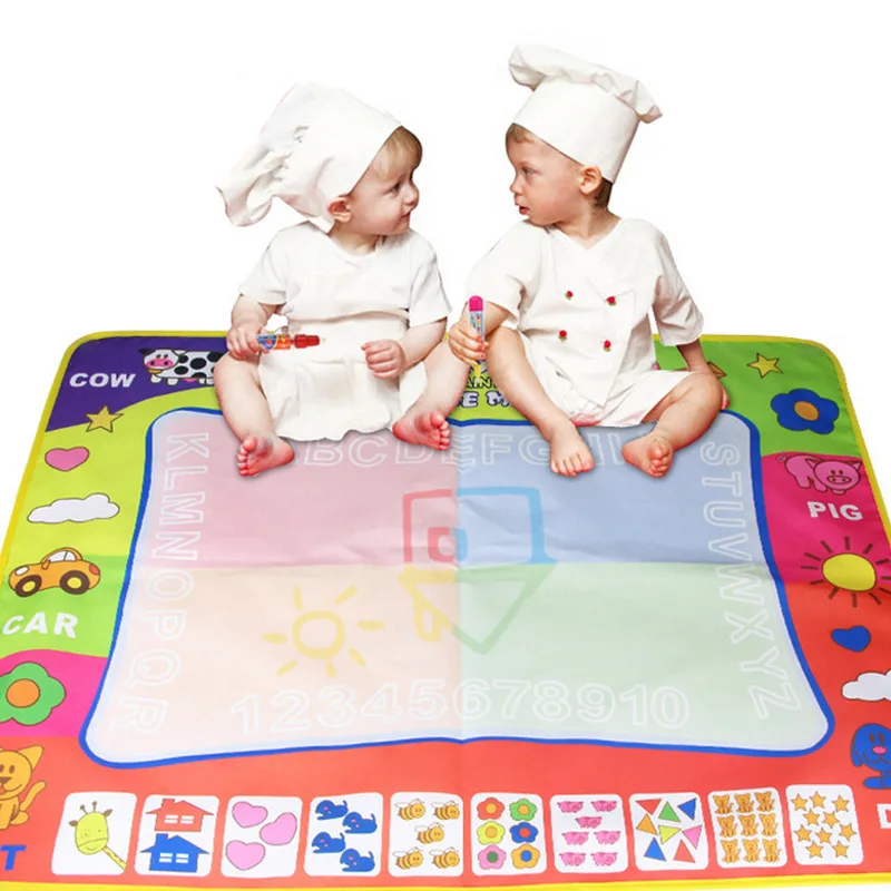 

Детский коврик для рисования с 2 ручками для рисования для мальчиков и девочек, развивающие игрушки для малышей, подарок, новый дизайн, детск...