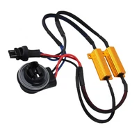 80 hot sell 2pcs 3157 led front turn signal load resistor adapter brake lamp error canceler