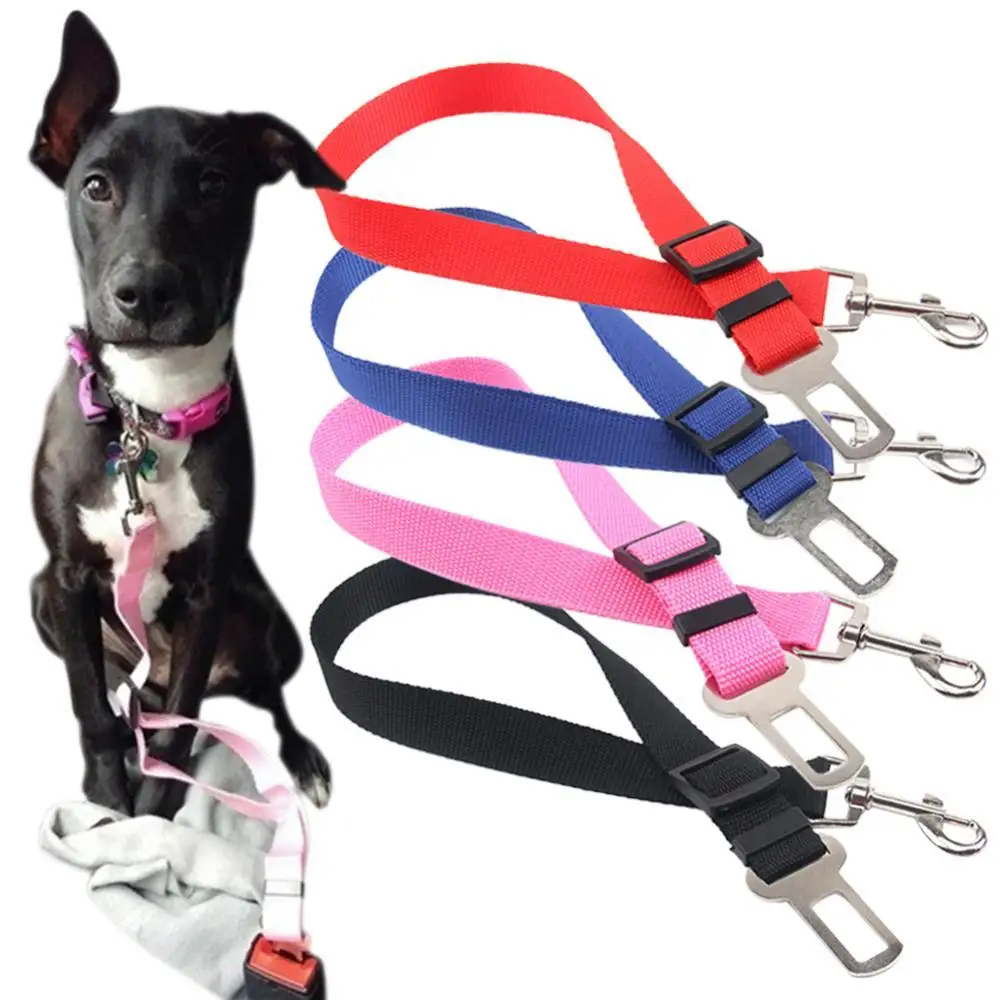

Adjustable Pet Dog Vehicle Car Seat Safety Belt Restraint Harness Lead Leash Dog Seat Belt Car Accessories