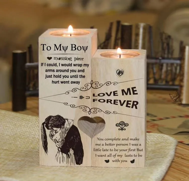 Креативный деревянный поднос в форме сердца для растений подсвечник настольное