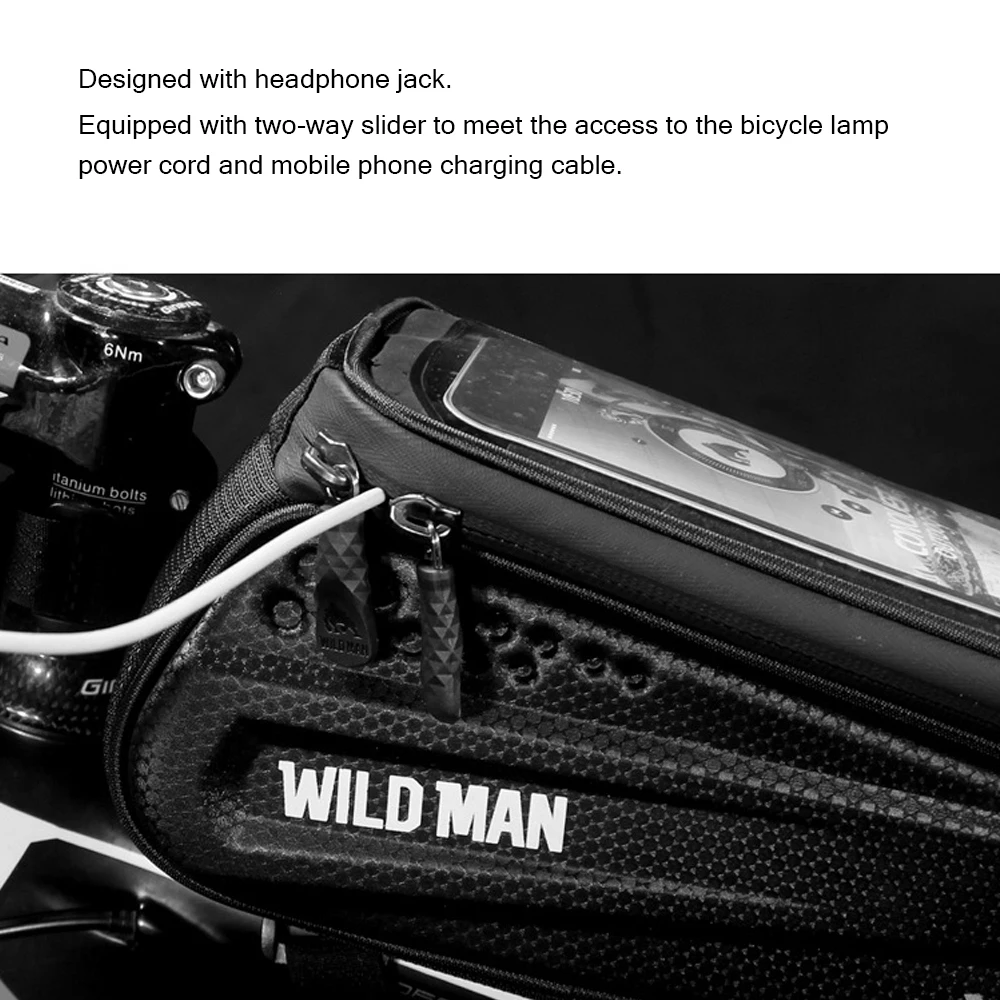 

TOMSHOO Bicycle Cycling Bag Front Tube Bag Waterproof Bicycle Bags Hard Housing Bicycle Bag 6.5 Accessoriescase for bicycle