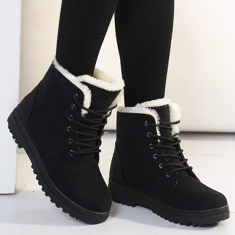 

Women Boots Plus Size 44 Snow Boot For Women Winter Shoes Heels Winter Boots Ankle Botas Mujer Warm Plush Insole Shoes Woman