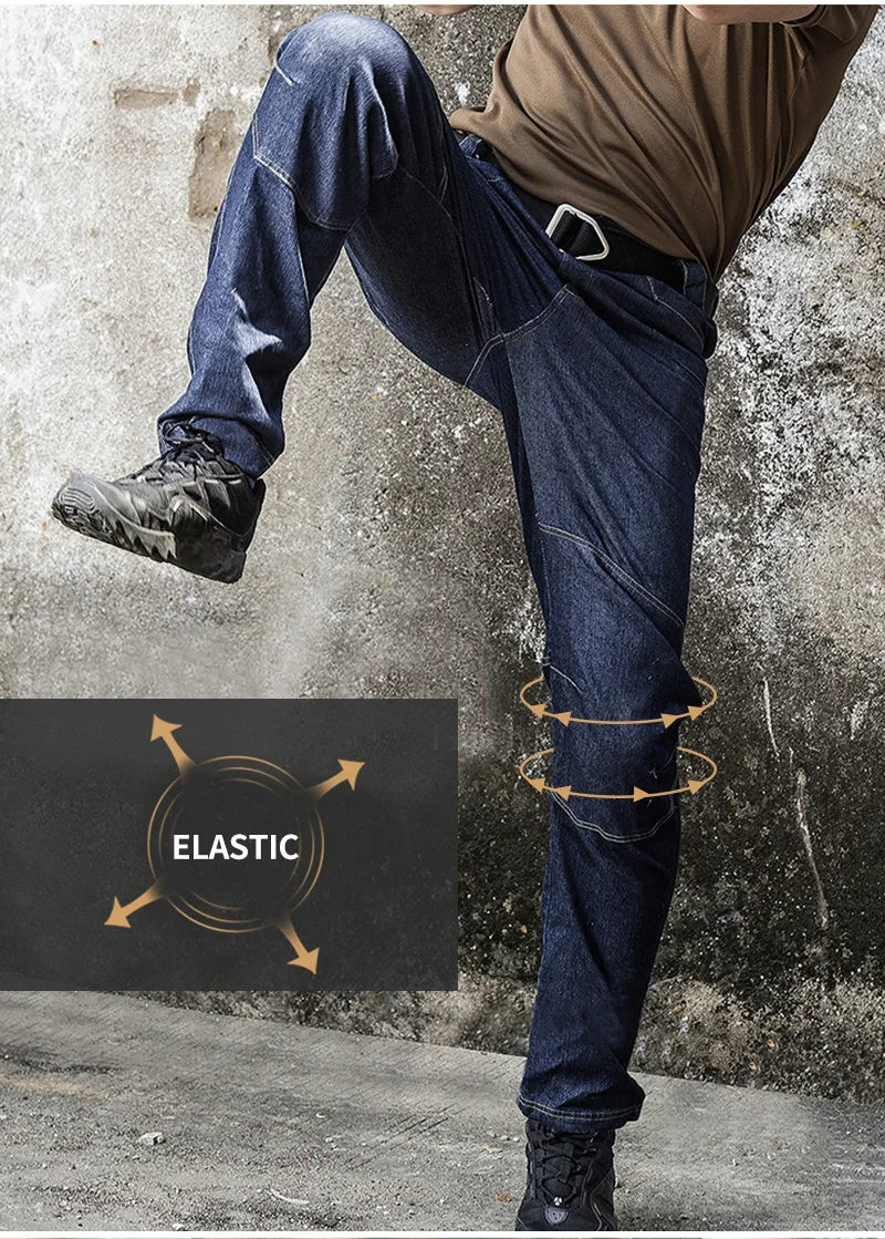 

pantaloni Cargo uomo Jeans tattici militari elasticizzati pantaloni Multi tasche Casual tute pantaloni da lavoro
