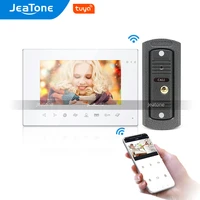 tuya smart app wifi 7 inch wifi video door phone intercom system with ahd wired doorbell camera remote unlock motion detection