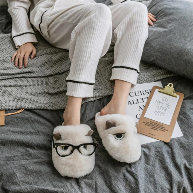 

Женские зимние тапочки, домашние шлепанцы, милые Мультяшные тапочки, Нескользящие шлепанцы для спальни, бесшумные тапочки, хлопковая обувь