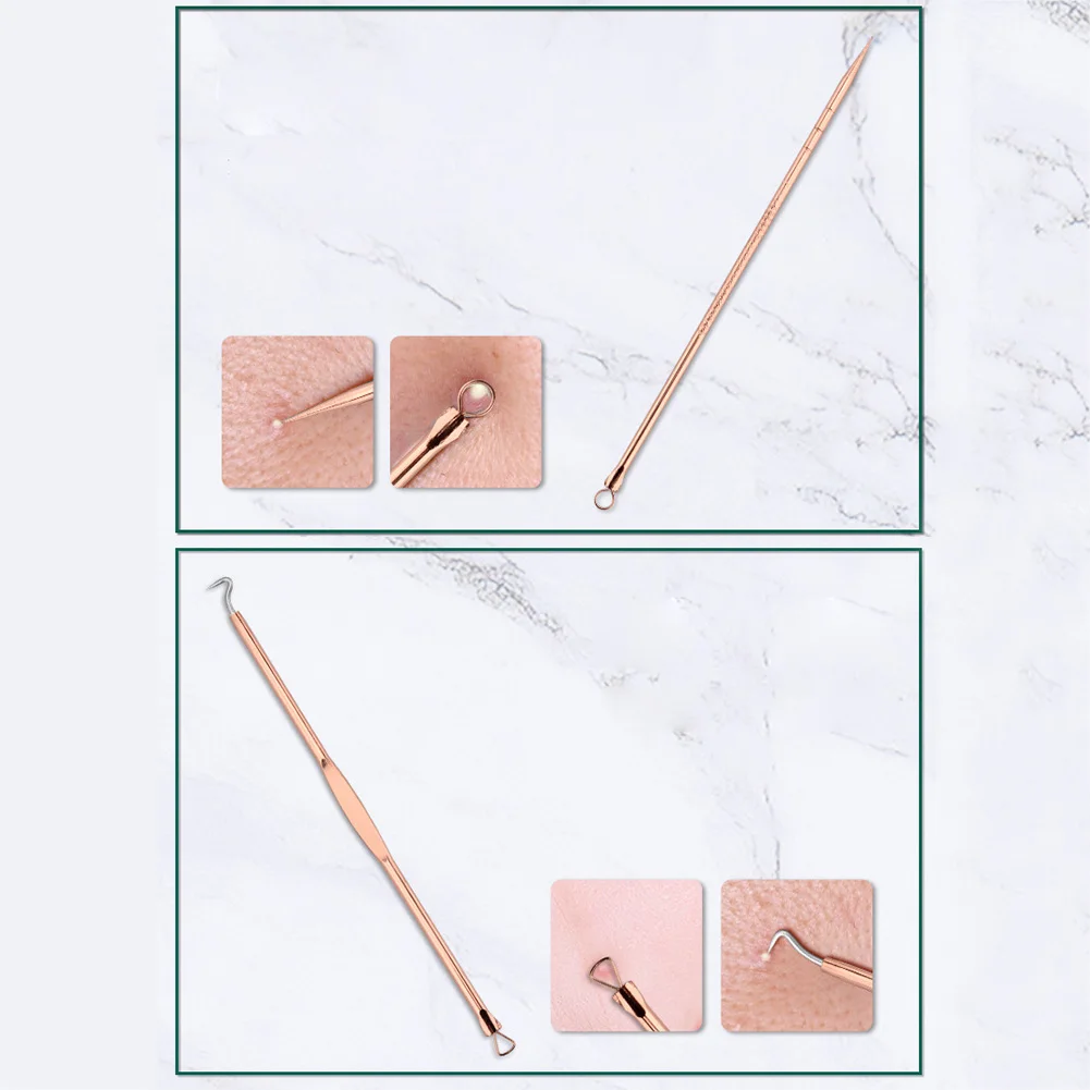 

Hot 4pcs Double-headed Acne Needle Kit Stainless Steel Blackhead Pimple Remover Pore Cleaning Tool Fashion Beauty Tool