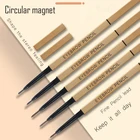 Маленькие золотые палочки для еды, набор ультратонких треугольных карандашей для бровей, стойкая водостойкая золотистая коричневая подводка для бровей