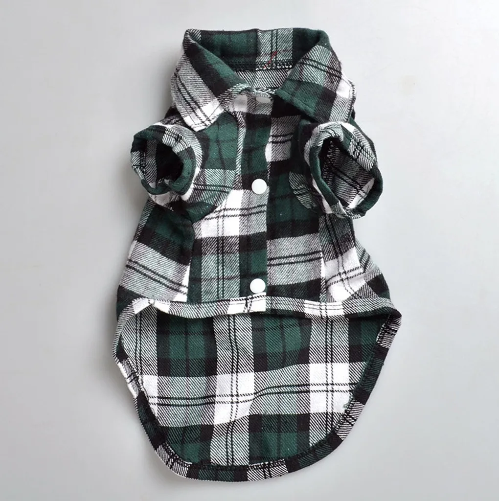 Ocardian Pet shirt lattice Checked prints Costume Pets Clothing Cats Puppy dogs Clothes ubranka dla psa 2020 new drop ship | Дом и сад