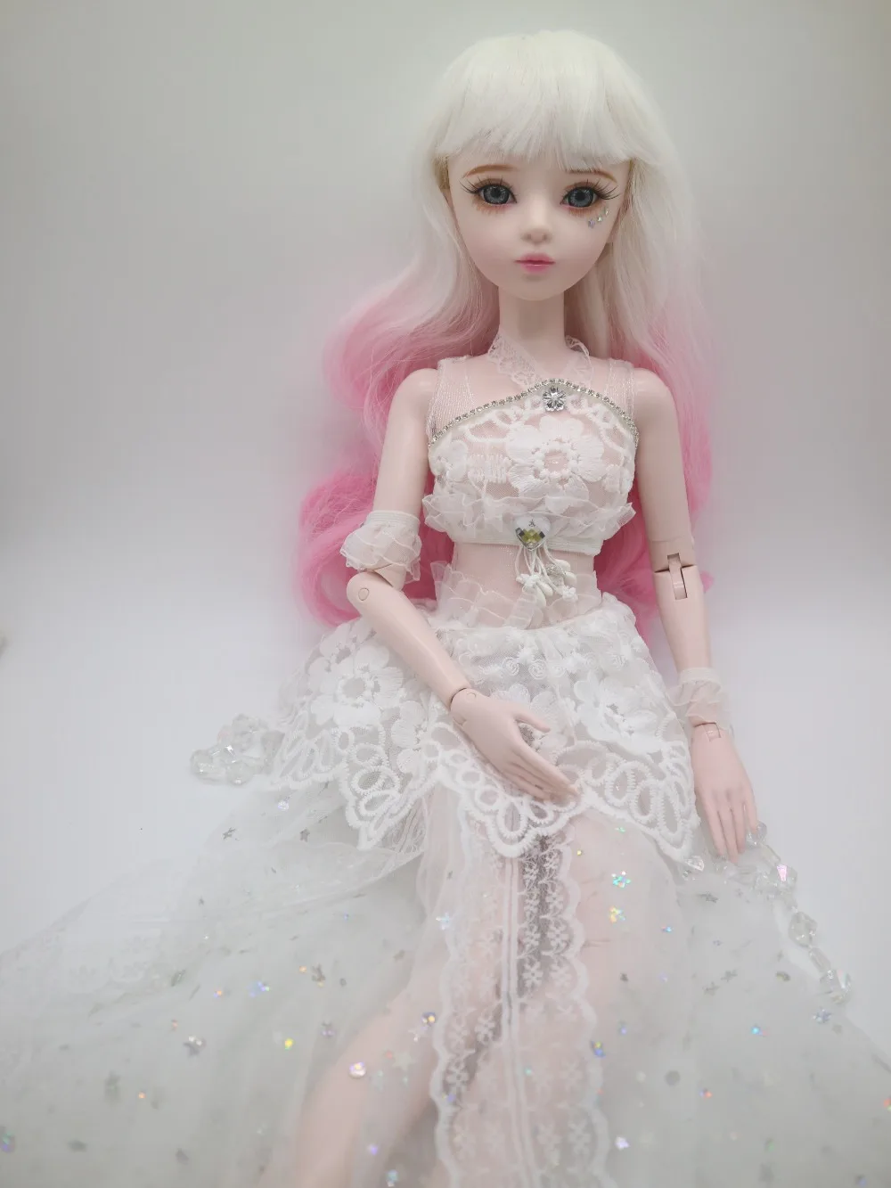 NEW 1/3 BJD Doll 56cm adult sex female Plastic joint moveable doll includes the doll clothes and shoes pink hair