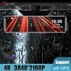 TAVIN D256 Видеорегистраторы для автомобилей Камера 4K и 1080P видео Регистраторы WI-FI Скорость N GPS видеорегистратор Даш Cam Автомобильный регистратор Spuer Ночное видение