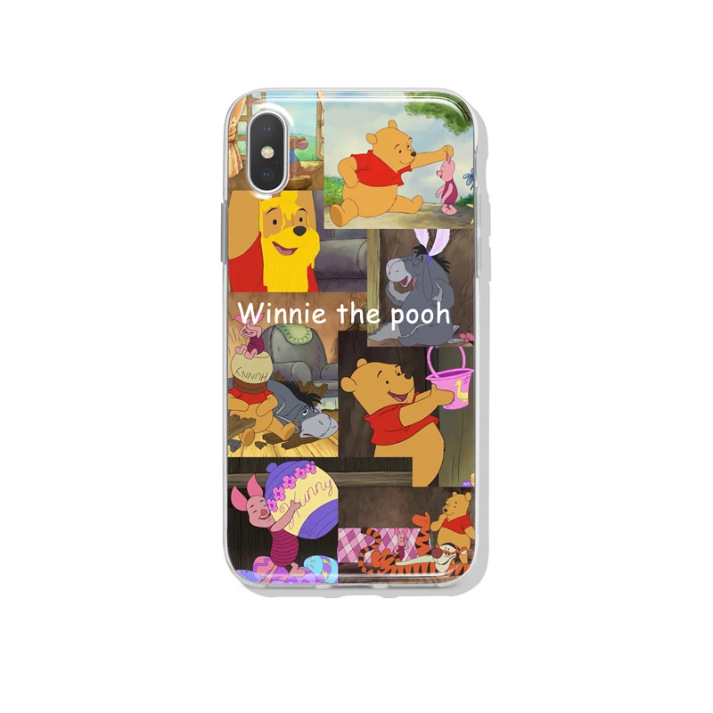 

Disney cartoon cute Winnie the Pooh couple phone case for iPhone12ProMax/11/11promax/12mini/xs/xsmax/xs/se/xr/8p/7p/6s/