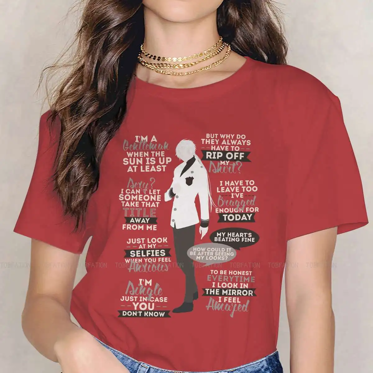 

Zen Quotes Essential O Neck TShirt Mystic Messenger Fabric Classic T Shirt Woman's New Design 5XL Big Sale