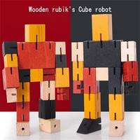 creative puzzle cube robot cute cartoon environmentally friendly toy ornaments one click transform and convenient storage gifts