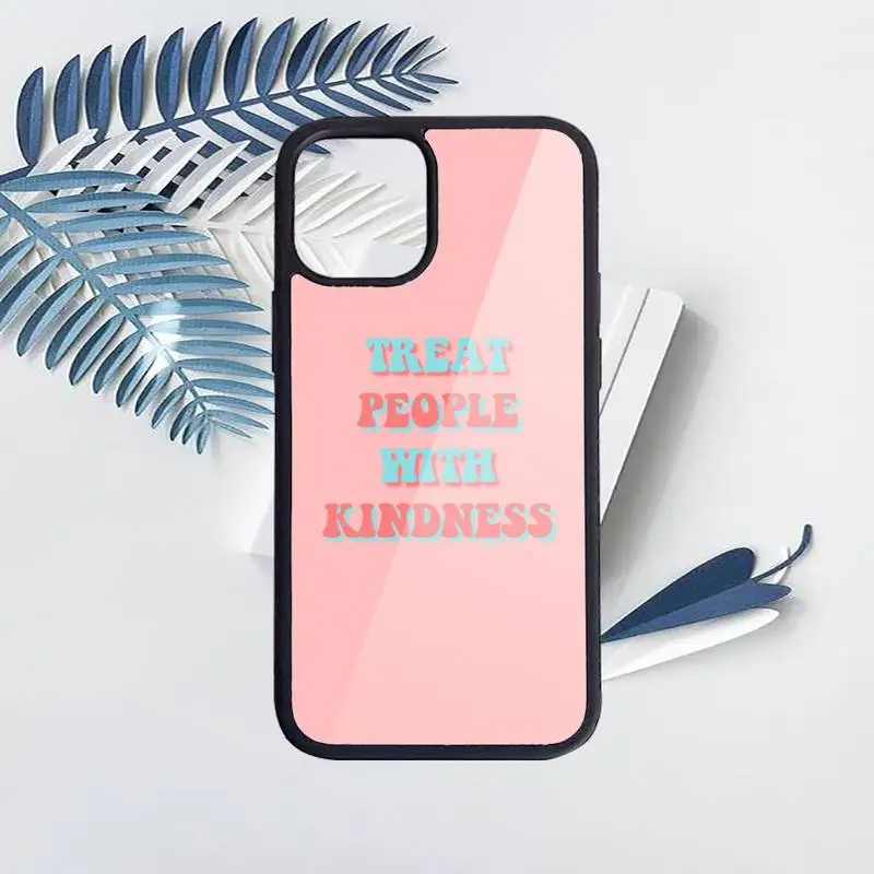 

Harry Styles Treat people with kindness Phone Case PC for iPhone 11 12 pro XS MAX 8 7 6 6S Plus X 5S SE 2020 XR Luxury brand