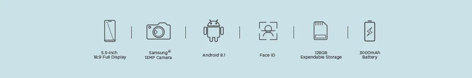 Оригинальная версия HOMTOM C2 Android 8,1 2+ 16GB мобильный телефон Face ID MTK6739 четырехъядерный 13 МП Двойная камера OTA 4G FDD-LTE смартфон