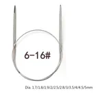 436080 см длинные круговые вязальные спицы из нержавеющей стали рукоделие вязание крючком для свитера приблизительное плетение 1,7-5 мм