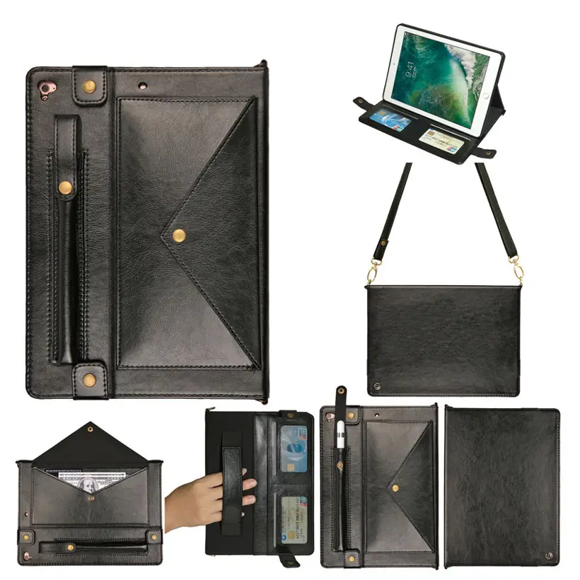 Чехол конверт для iPad 9 7 2018 2017 5 го 6 поколения чехол Air 1 2 Pro 2016 с держателем