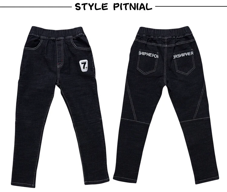 IENENS мода класс джинсы детские мальчики длинные джинсовые брюки весна осень узкие