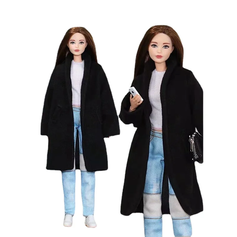 

Black Winter Parka 1/6 BJD Doll Clothes for Barbie Clothes Princess Outfit Jacket Coat 11.5" Dolls Accessories Kids Toy Gift 1:6