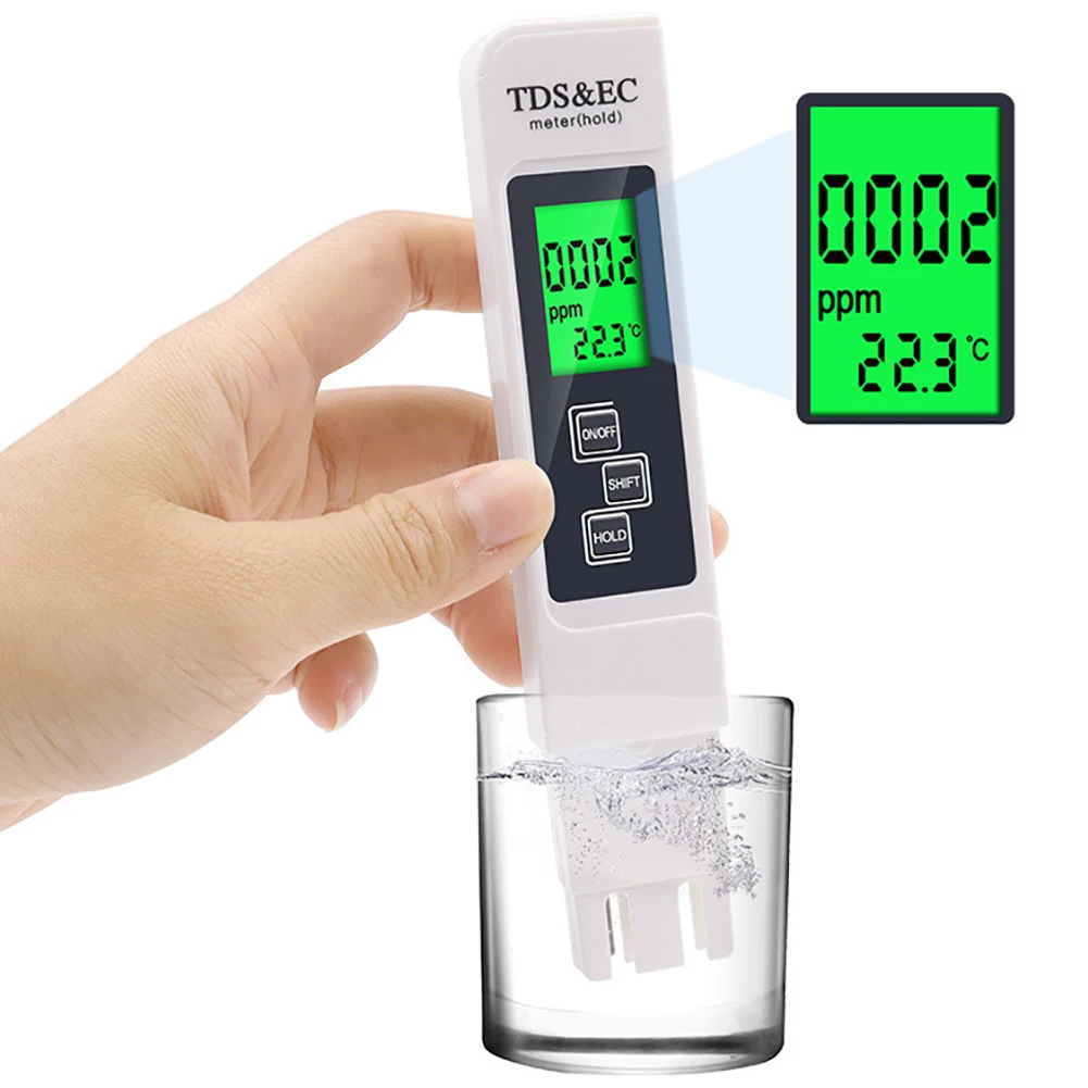 Новый Измеритель TDS PH/TDS/EC/измеритель температуры цифровой тестер качества воды