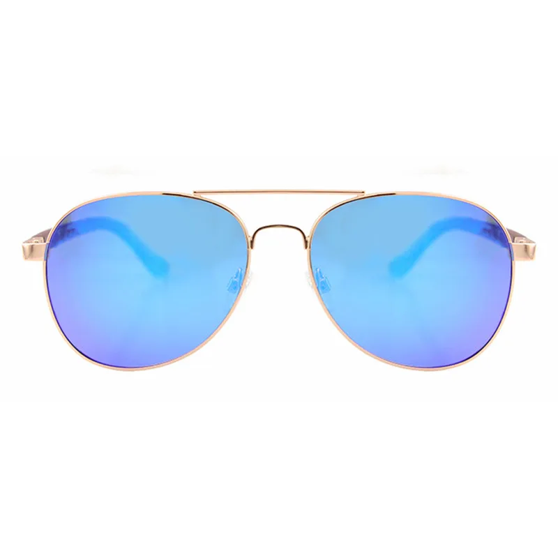 Прямая поставка премиум женские Золотые очки-авиаторы с оправой из нержавеющей