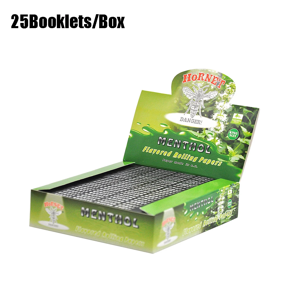 

25 Booklets/Pack 110mm Fruit Flavor Natural Rolling Papers Menthol Flavored Paper Smoking Accessories