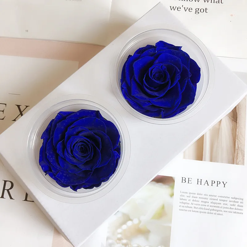 

Grade A 7-8CM Rose Natural Fresh Flowers Preserved Eternal Roses flower Box Newyear Valentines Gifts Forever Everlasting Rose