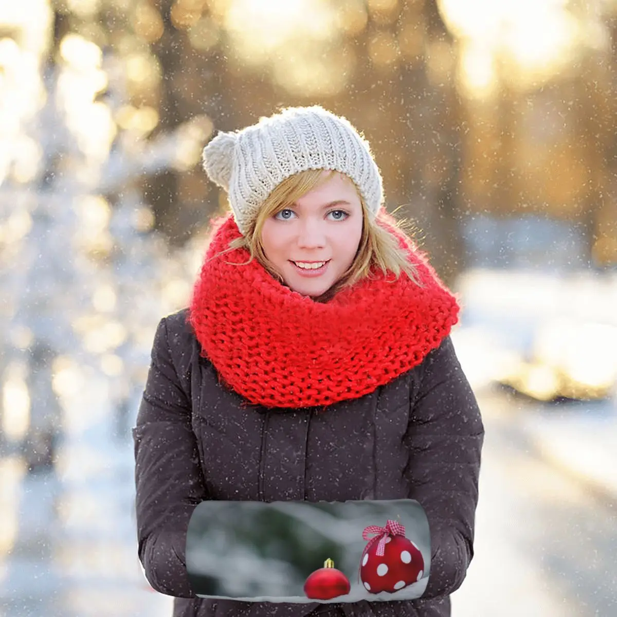 

Зимние плюшевые перчатки с надписью Happy Christmas для мужчин и женщин