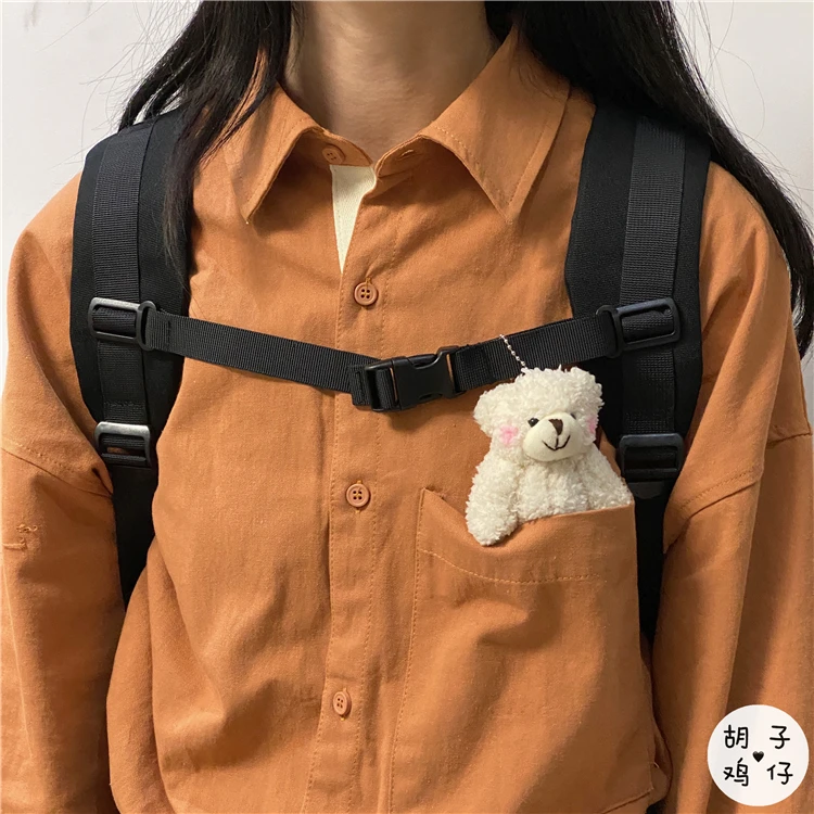 

BB308 Vintage girl schoolbag Korean version ins retro style wild large-capacity student backpack