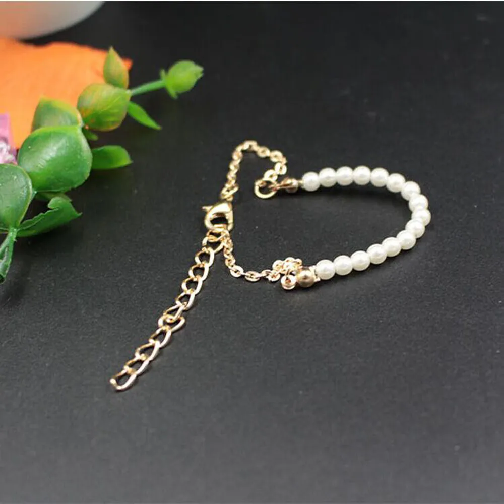 Новый популярный простой браслет жемчужные бусинки элегантный