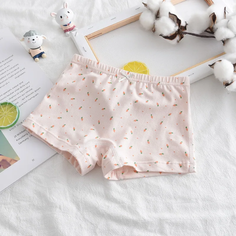 

5 pcs/lot 2021 New Designer Girls Cotton Underwear Fashion Elastic Shorts Breathable Panties Girls Shorts Cartoon Boxer Briefs