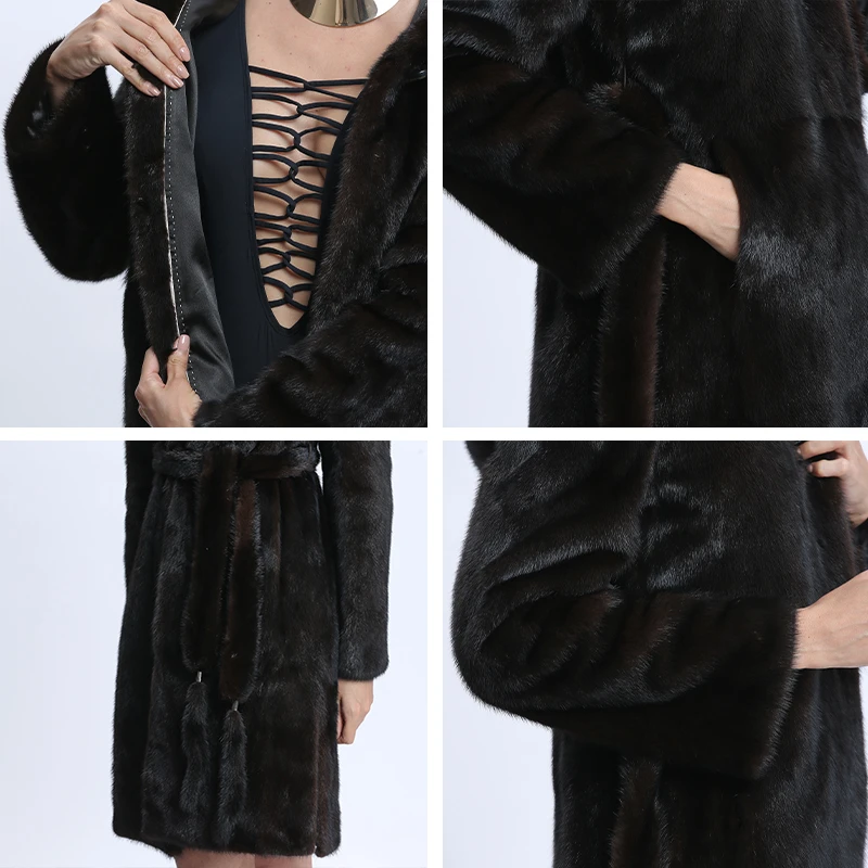 Женская шуба из натурального меха норки